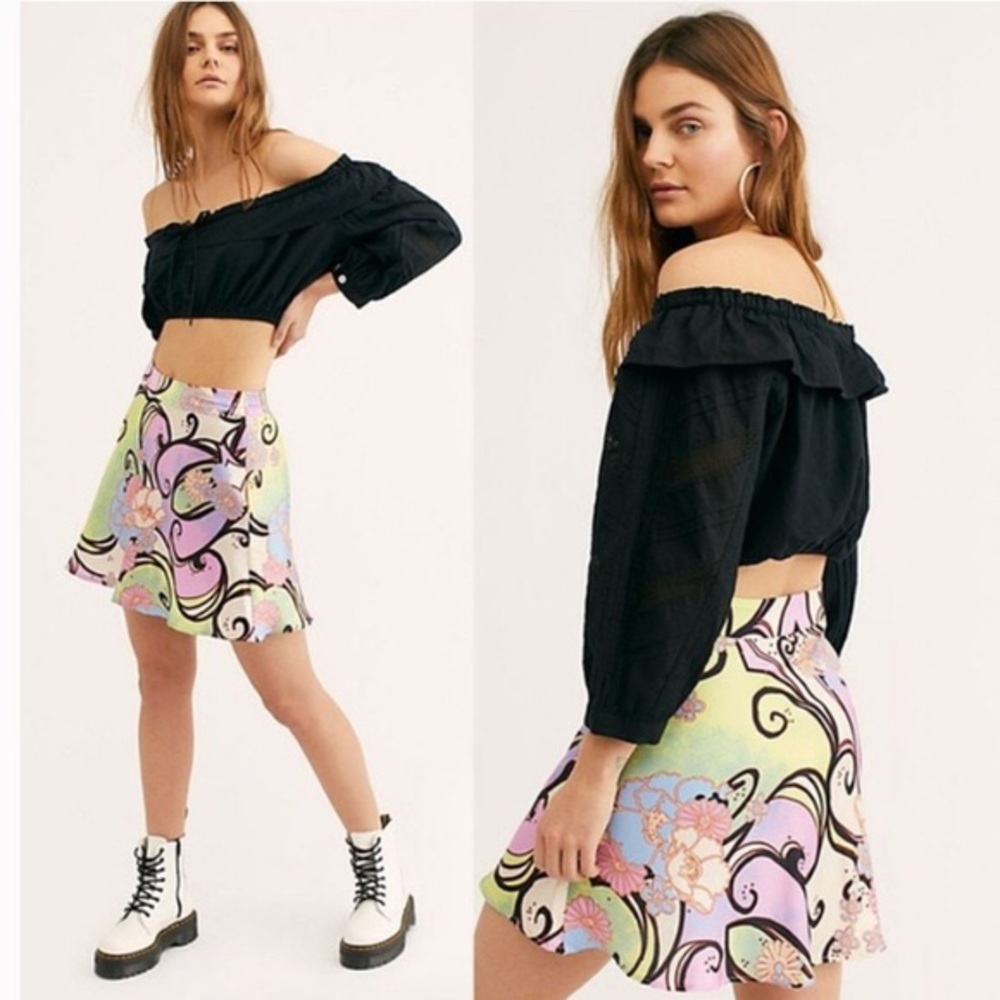 Free people silk skirt